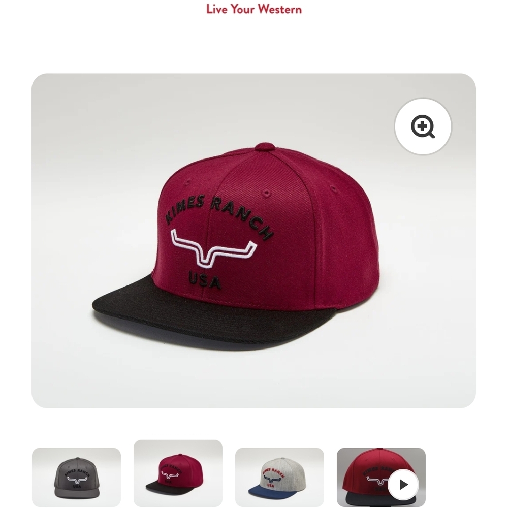 Kimes Ranch Red and Black Logo Hat - Picture 3 of 4